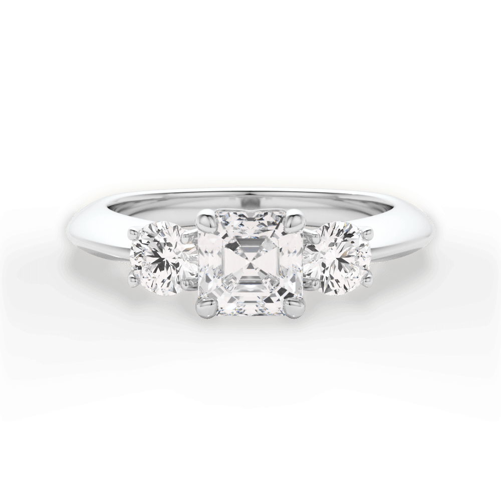 Three Stone Engagement Ring - Round