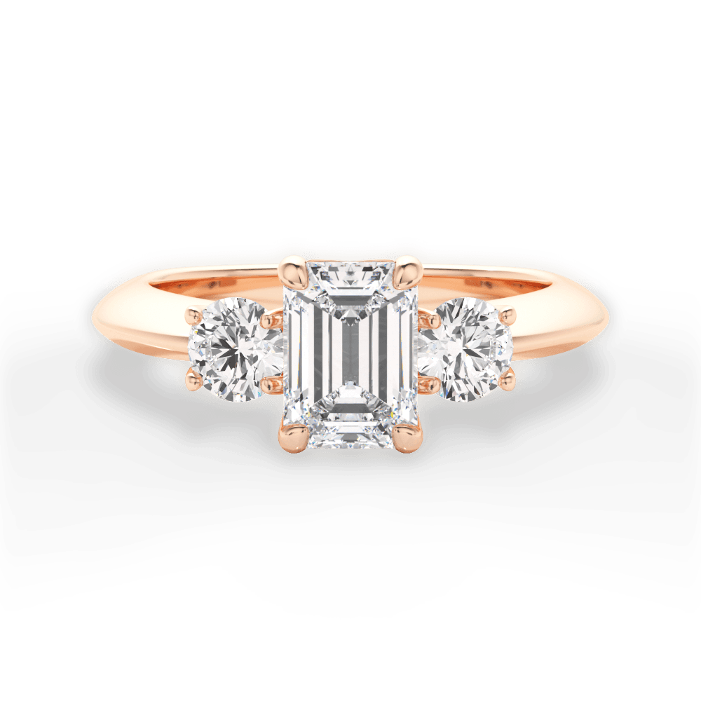 Three Stone Engagement Ring - Round