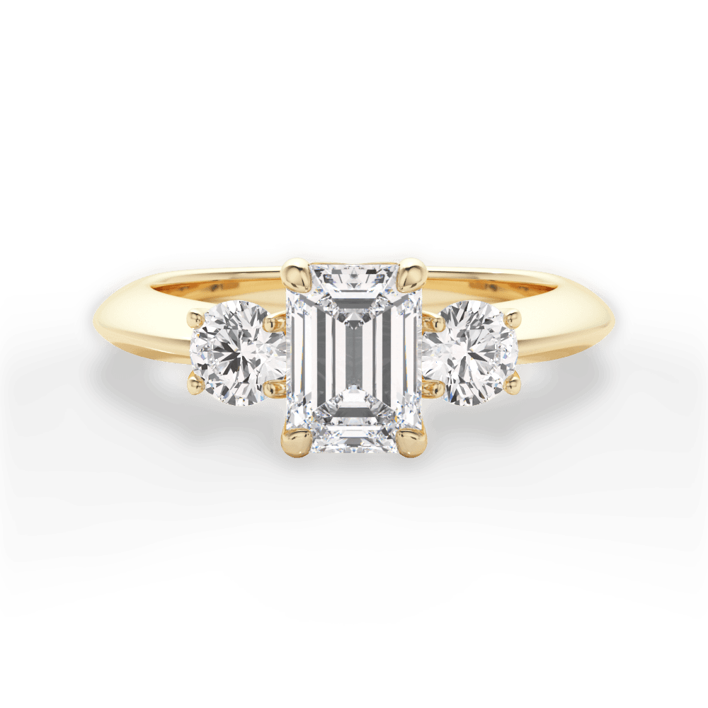 Three Stone Engagement Ring - Round