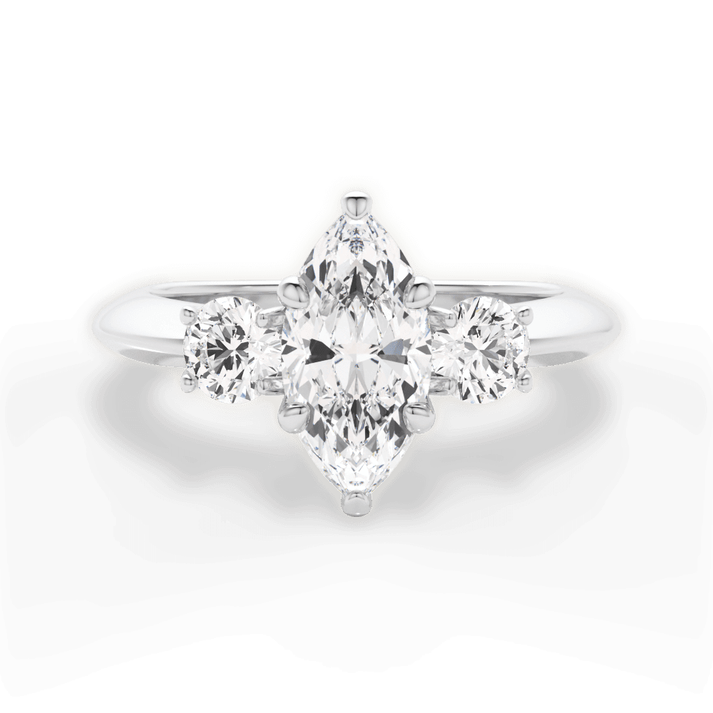 Three Stone Engagement Ring - Round