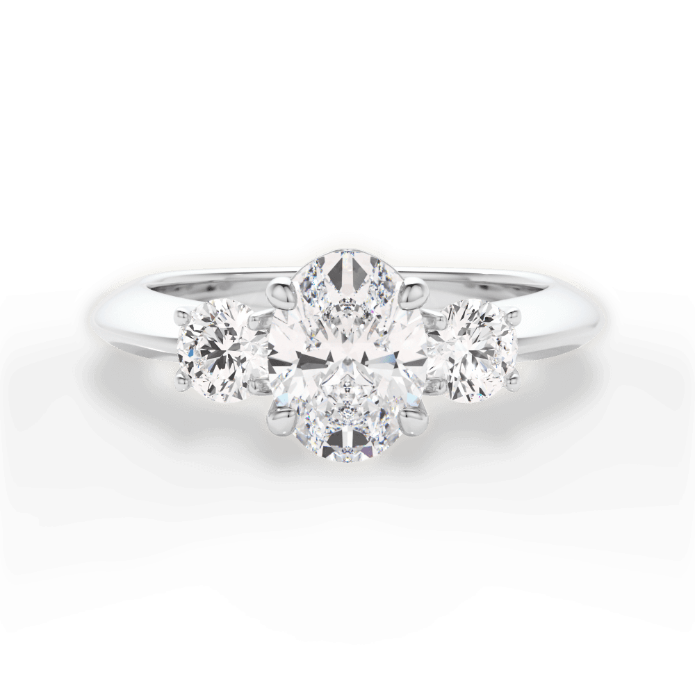 Three Stone Engagement Ring - Round