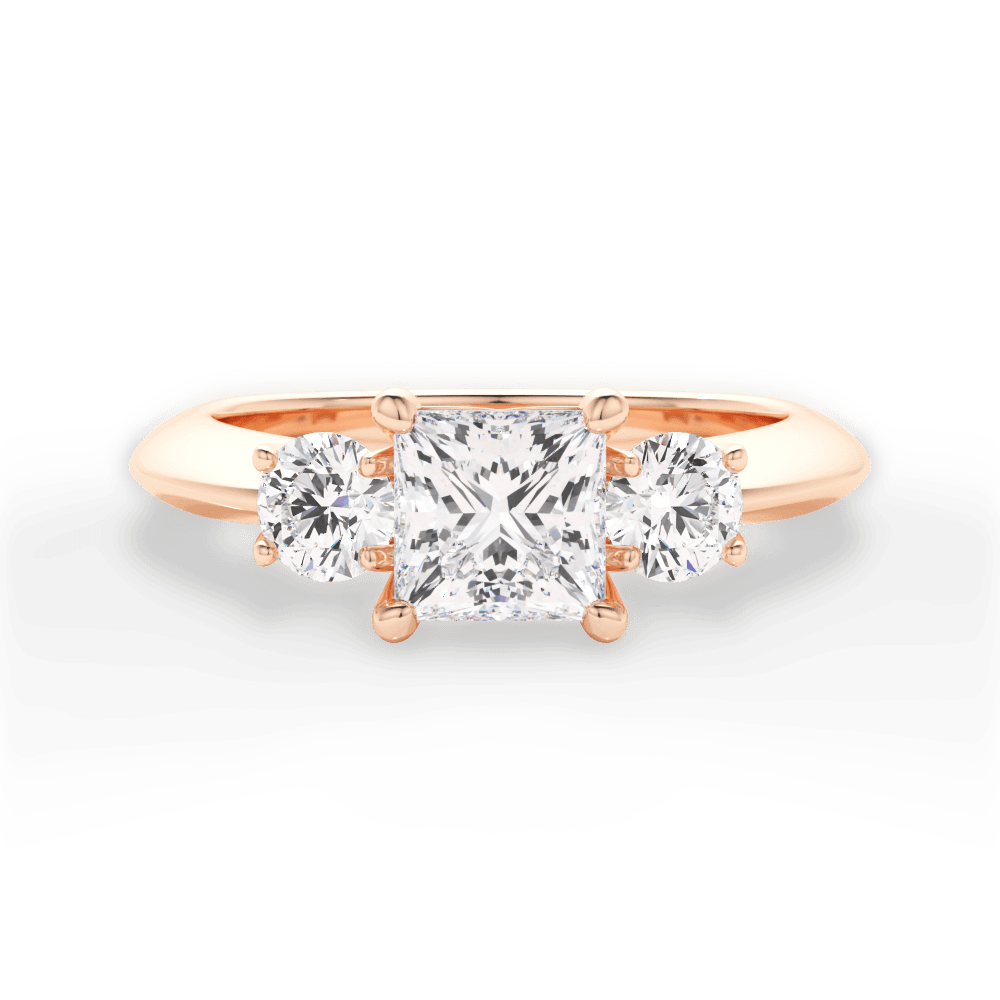 Three Stone Engagement Ring - Round