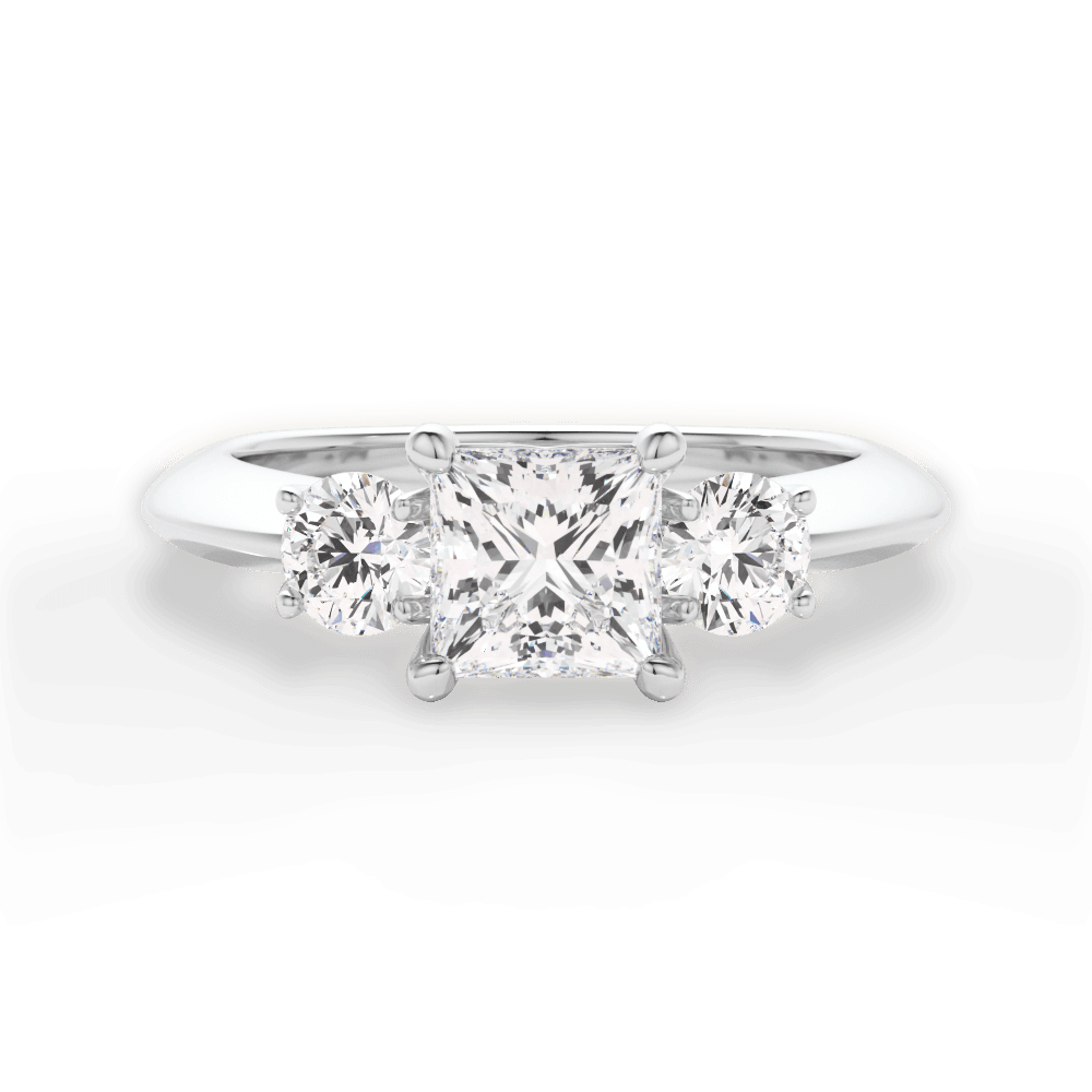 Three Stone Engagement Ring - Round