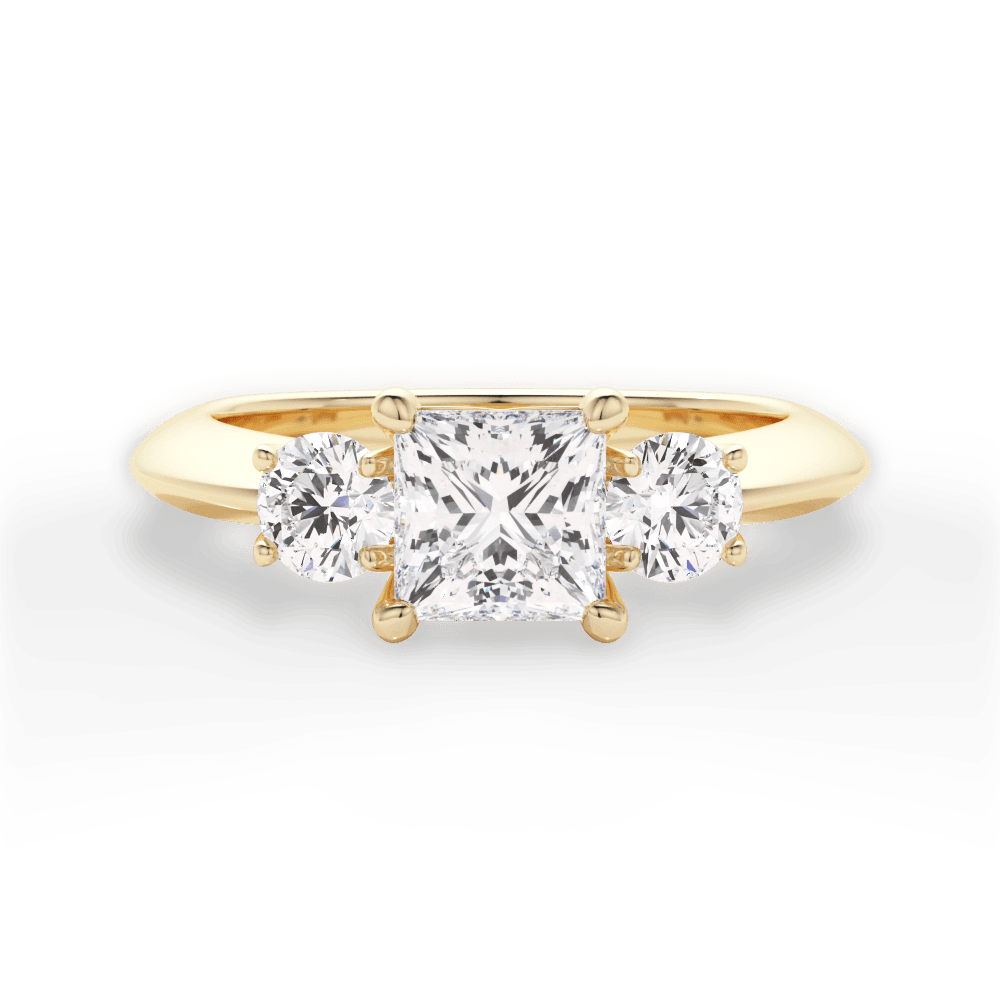 Three Stone Engagement Ring - Round