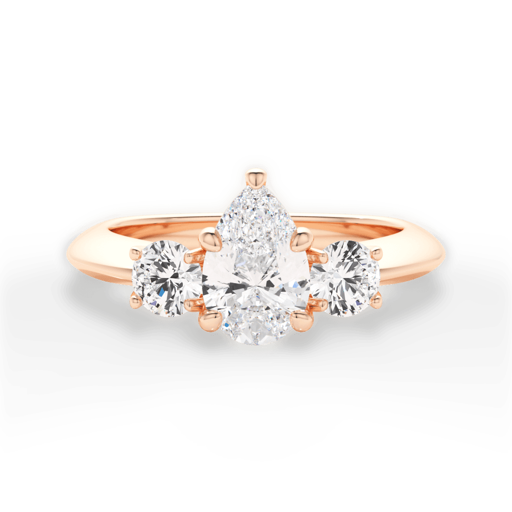 Three Stone Engagement Ring - Round