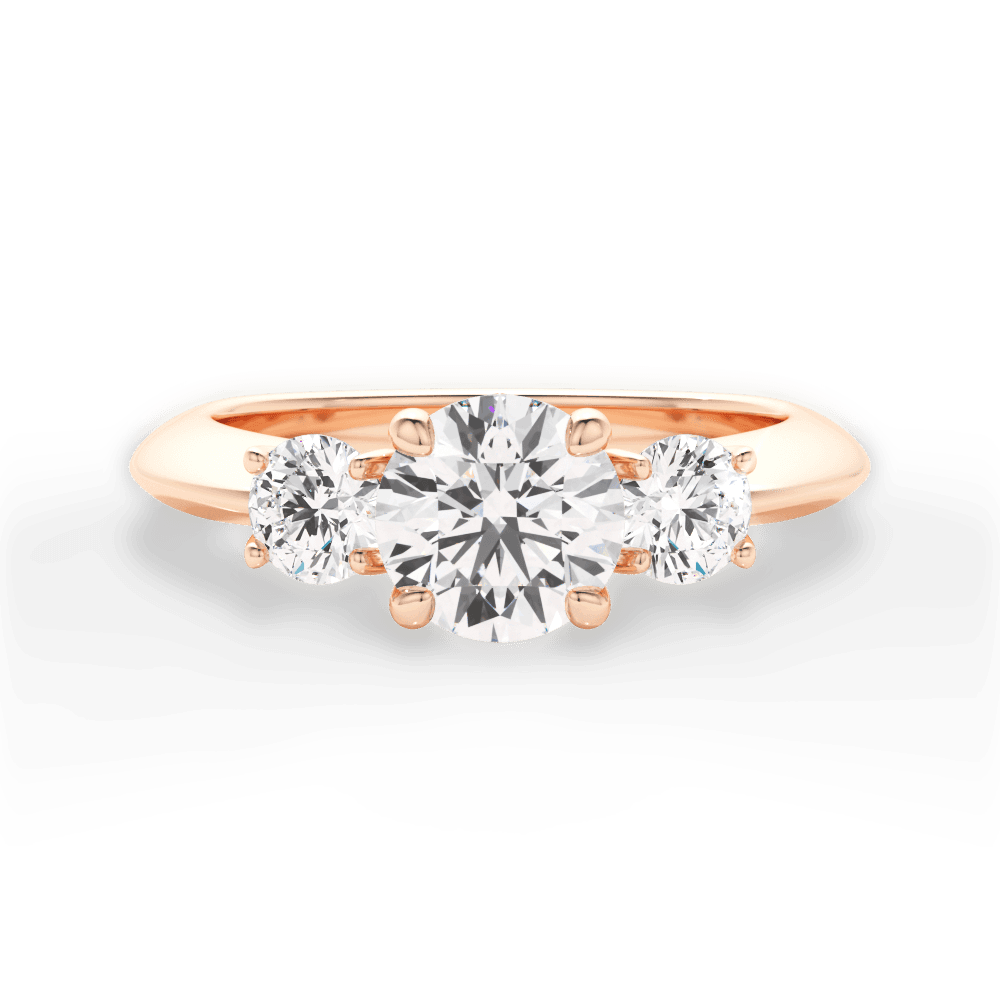 Three Stone Engagement Ring - Round