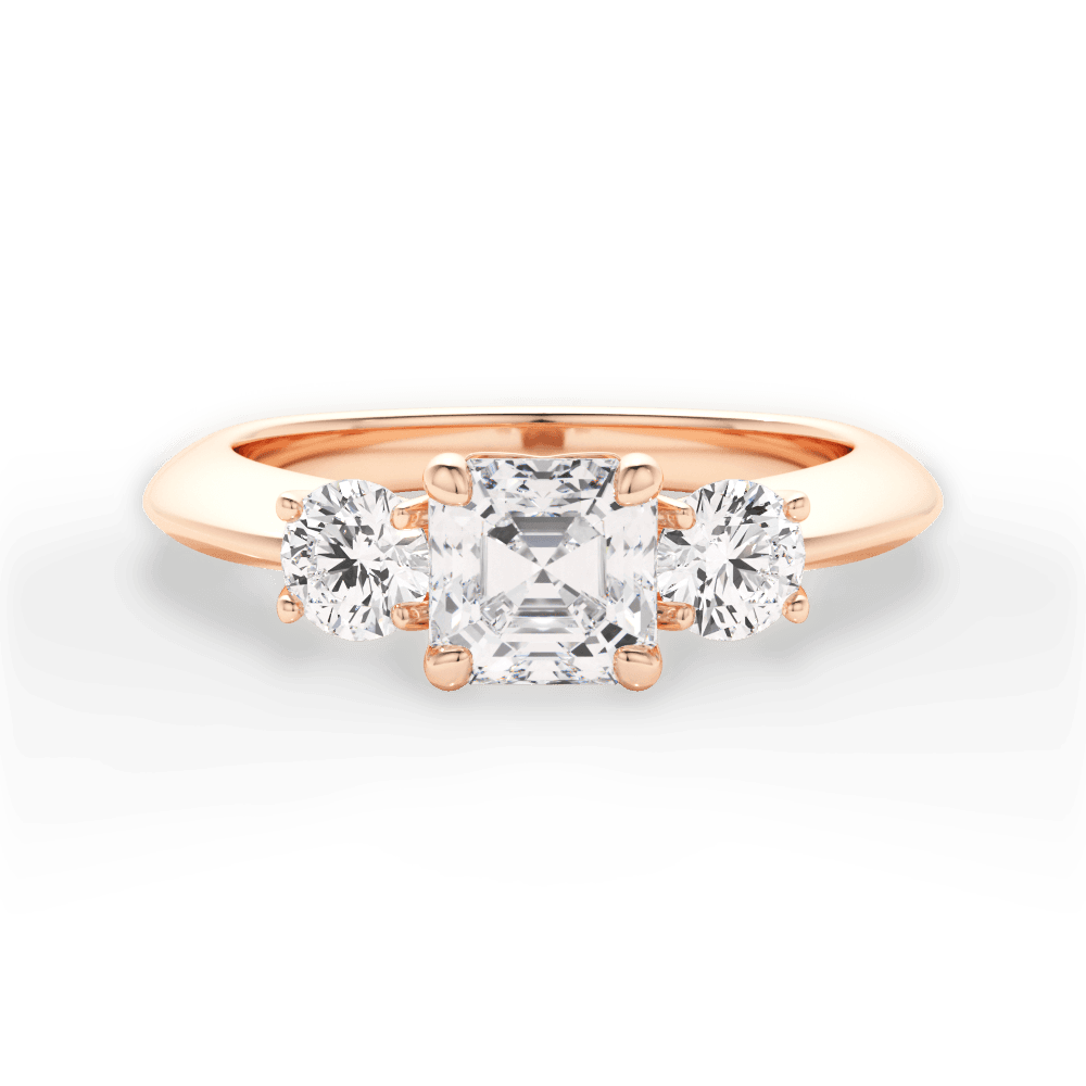 Three Stone Engagement Ring - Round