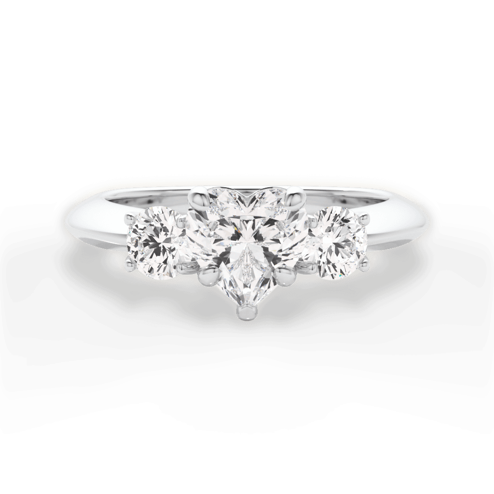 Three Stone Engagement Ring - Round