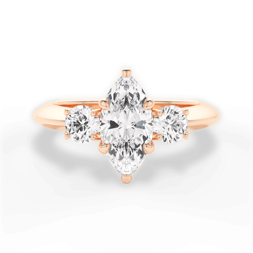 Three Stone Engagement Ring - Round