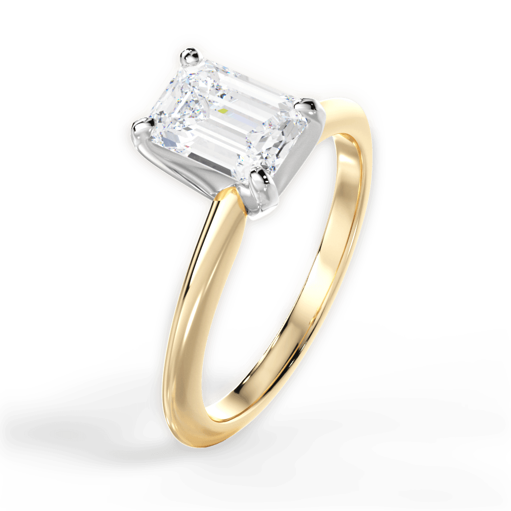 Knife Edge Solitaire Engagement Ring